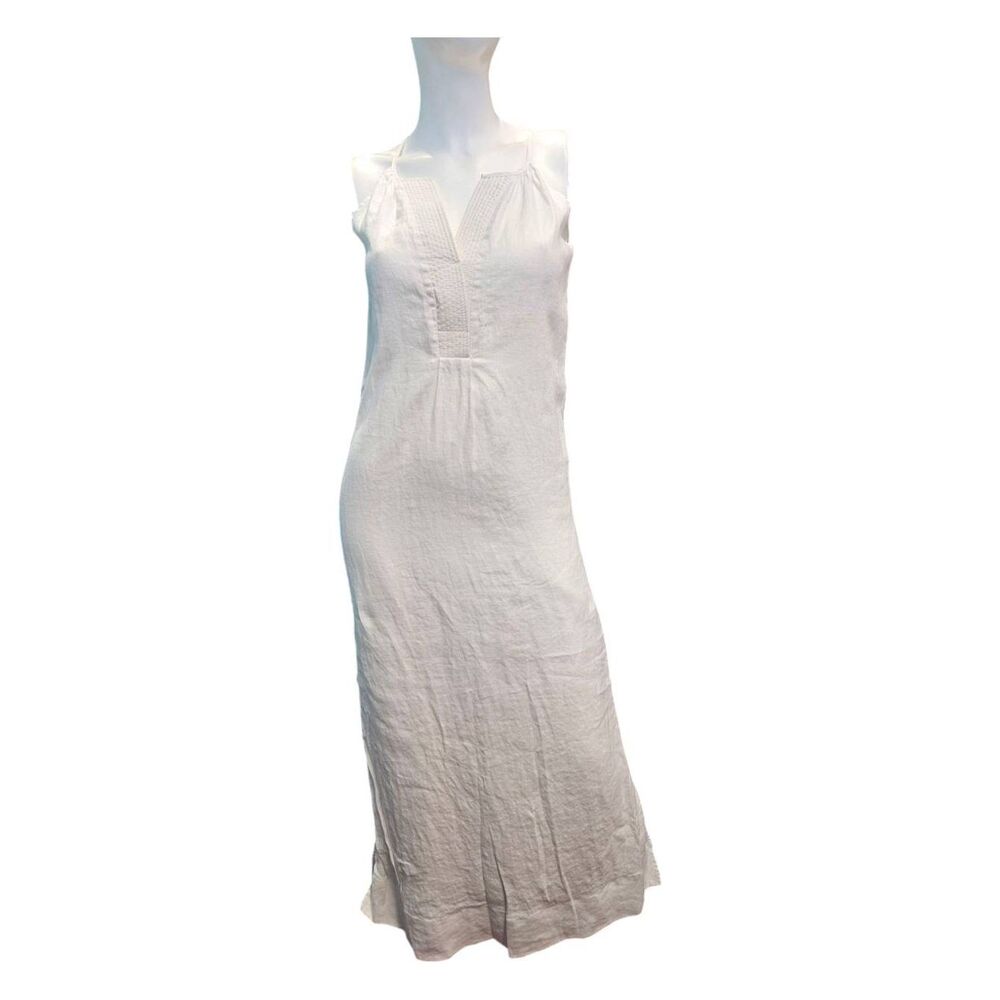 J Crew White Linen Sleeveless Maxi Dress Womens Size XXS - Picture 1 of 11